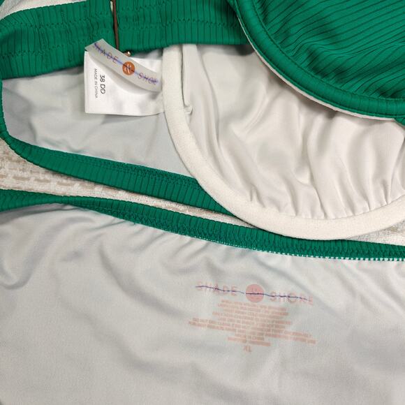 Shade & Shore Green 2-Piece Bikini Swimsuit Size XL/38DD Underwire Top NEW - Picture 4 of 5